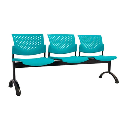 Silla Tandem 3 Puestos Base Negra Tobu