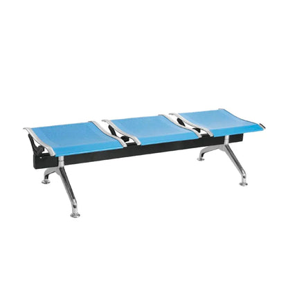 Silla Tandem 3 Puestos Gris Sin espaldar