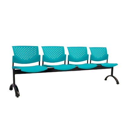 Silla Tandem 4 Puestos Base Negra Tobu