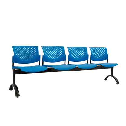 Silla Tandem 4 Puestos Base Negra Tobu