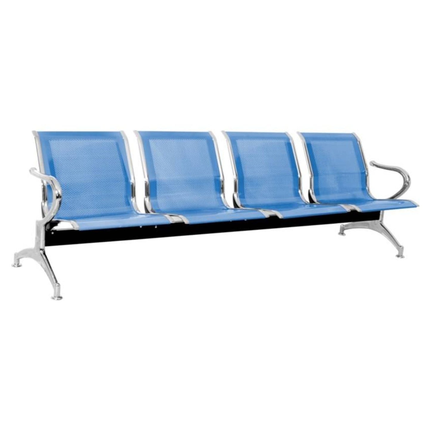 Silla Tandem 4 Puestos Cromado