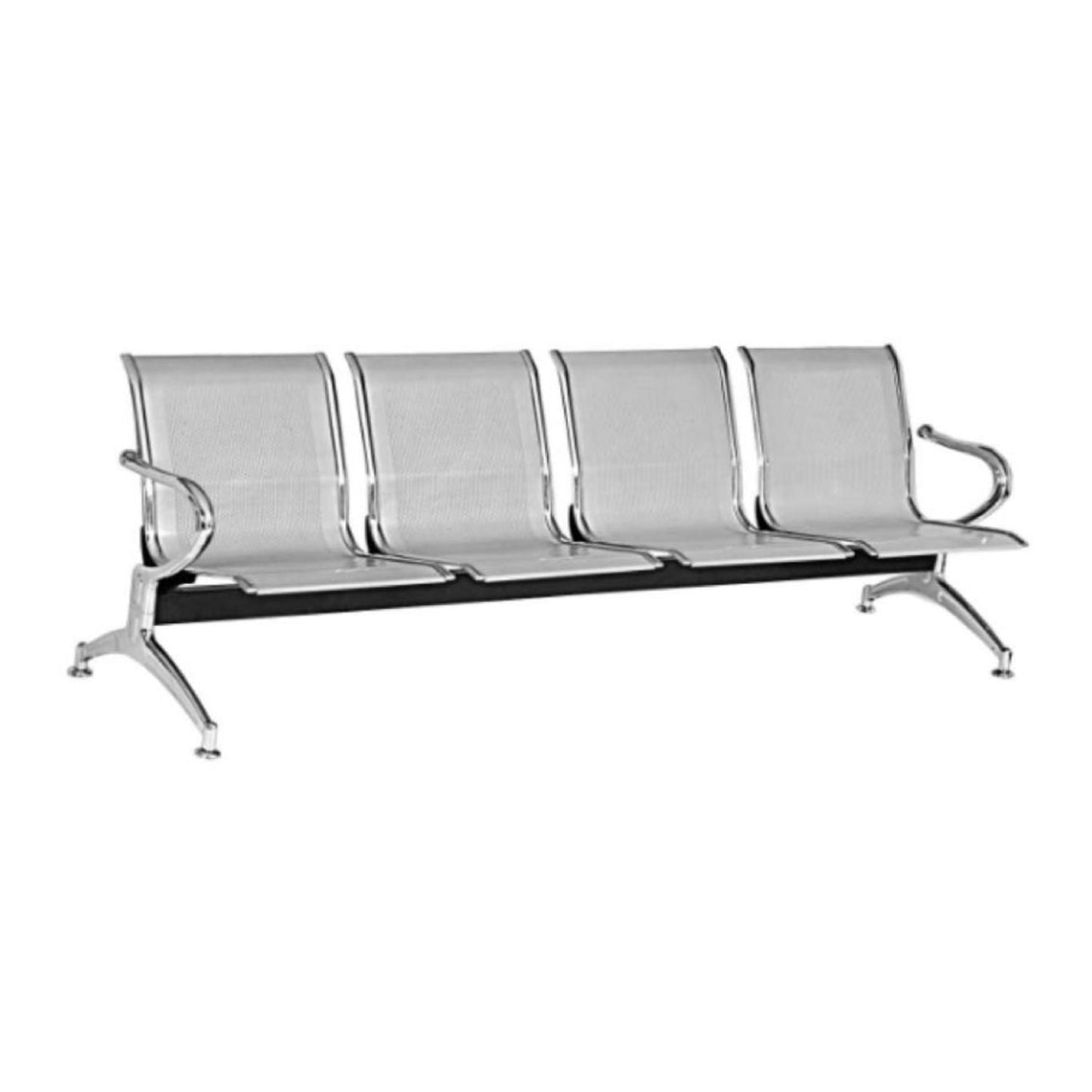 Silla Tandem 4 Puestos Cromado