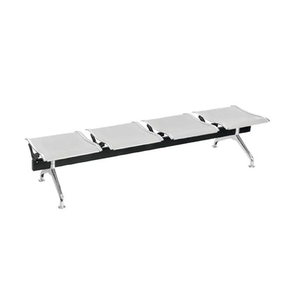 Silla Tandem 4 Puestos Gris Sin espaldar