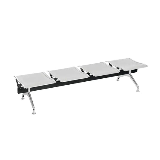 Silla Tandem 4 Puestos Gris Sin espaldar