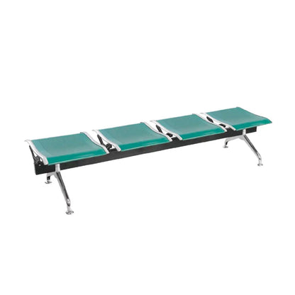 Silla Tandem 4 Puestos Gris Sin espaldar