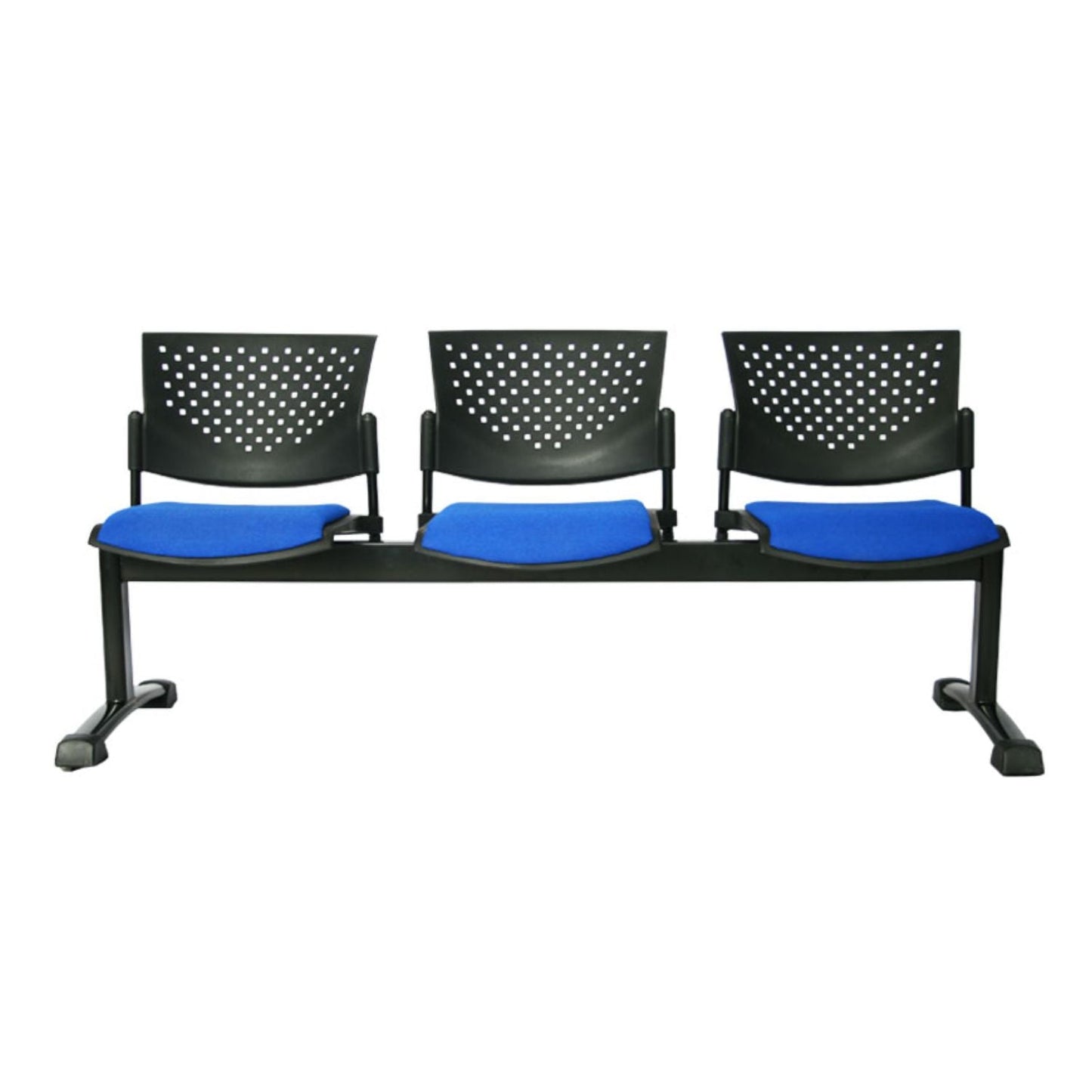 Silla Tandem Tapizado 3 Puestos Base Negra Tobu