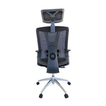 Silla Astoria presidente Aluminio  blanco negro