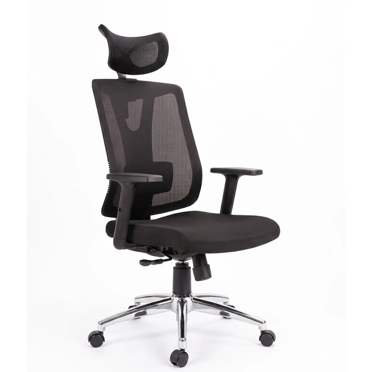 Silla Astoria presidente cromo  negro 3
