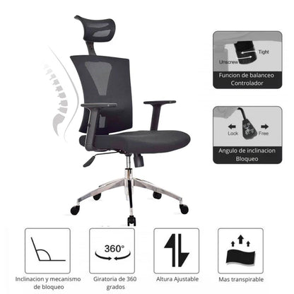 Silla Imperium Pro 3d blanca Aluminio