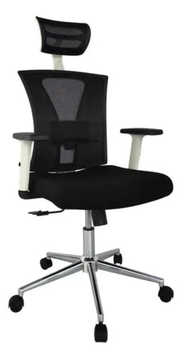 Silla Imperium Pro blanco cromo