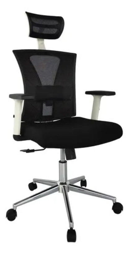 Silla Imperium Pro blanco cromo