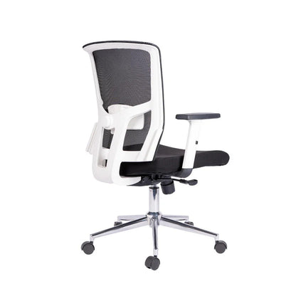 Silla brasil Gerente Blanco negro espaldar