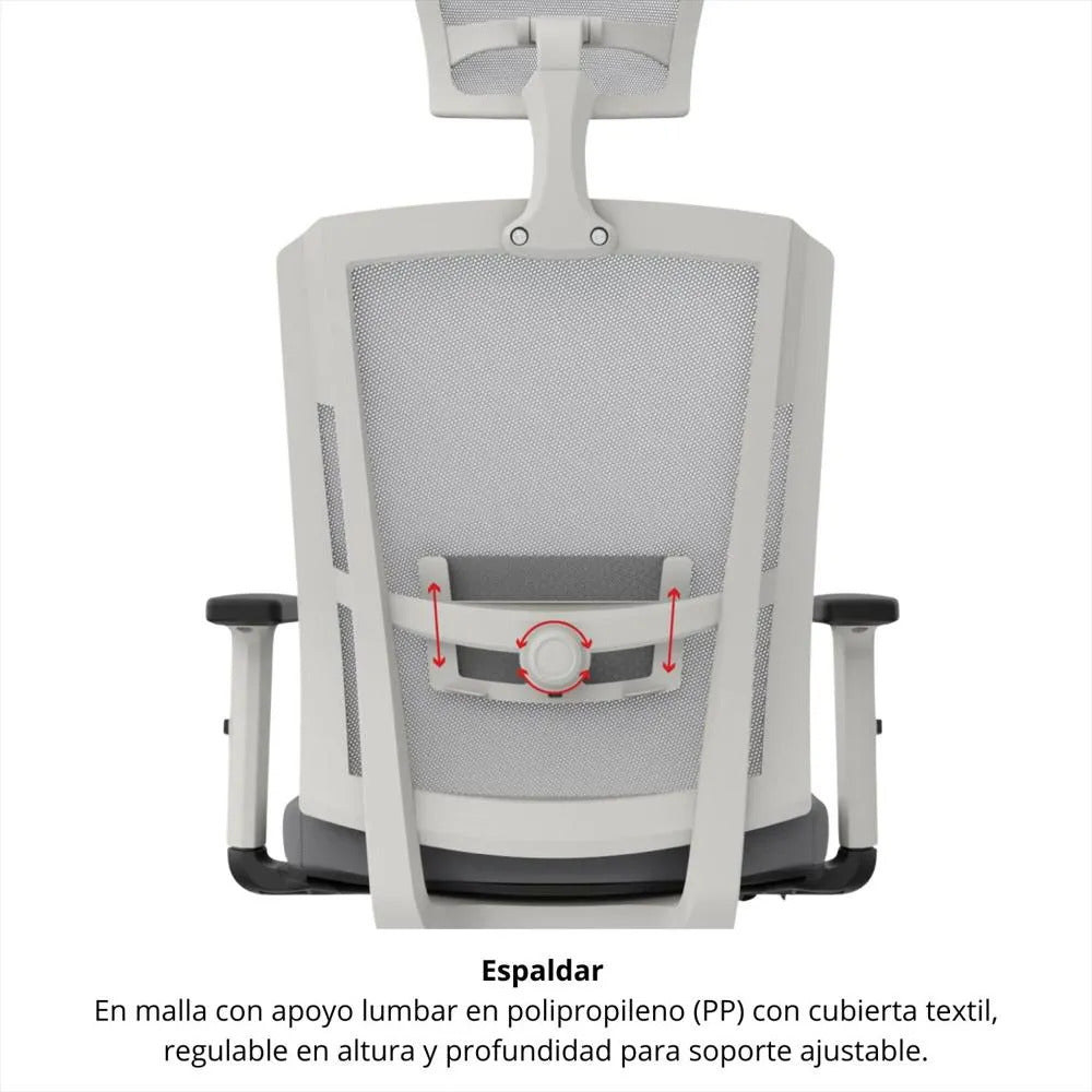 SILLA DE OFICINA ROMA PRO GERENTE GRIS