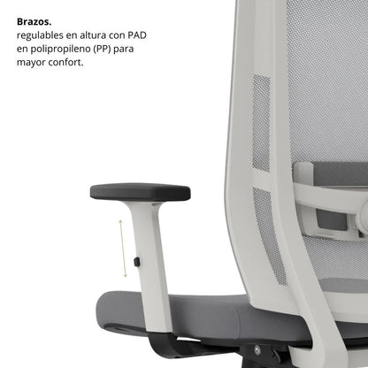 SILLA DE OFICINA ROMA PRO GERENTE GRIS