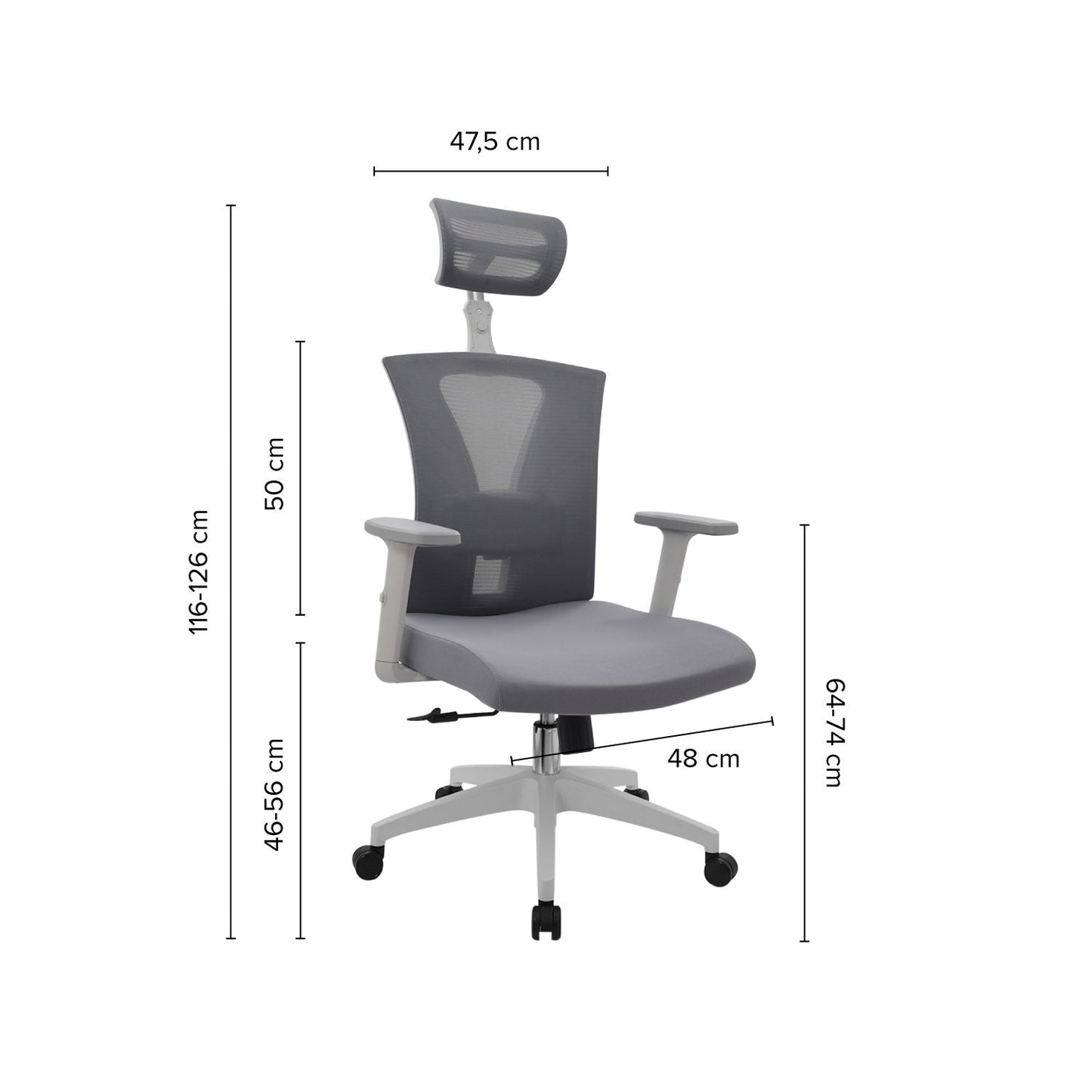 SILLA DE OFICINA TURQUÍA EJECUTIVA BLANCA