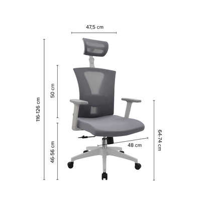 SILLA DE OFICINA TURQUÍA EJECUTIVA BLANCA