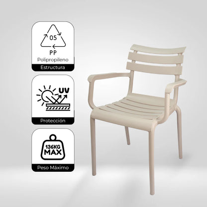 Silla Taburet Con Brazos