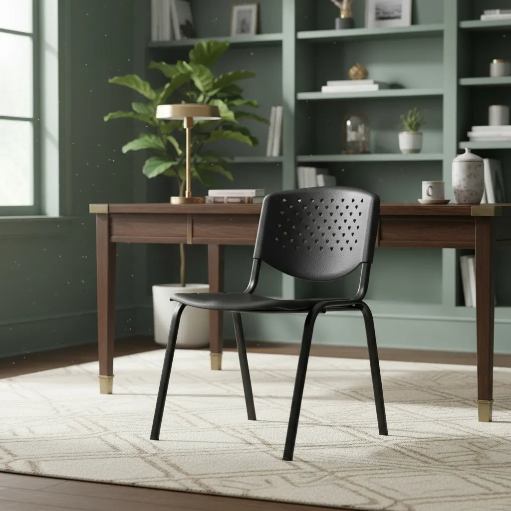 SILLA INTERLOCUTORA  RISMA NEGRA