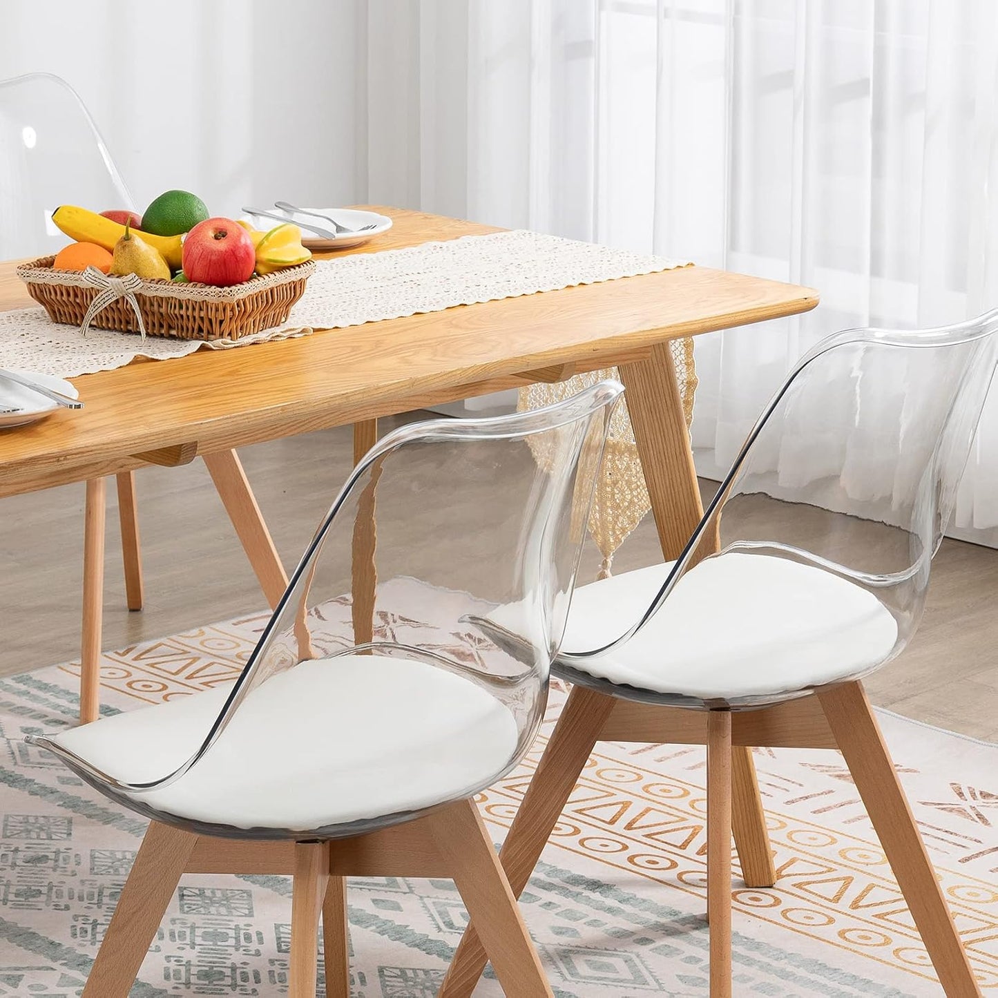 SILLA TORONTO TRANSPARENTE TAPIZADA