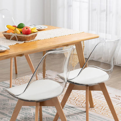 SILLA TORONTO TRANSPARENTE TAPIZADA