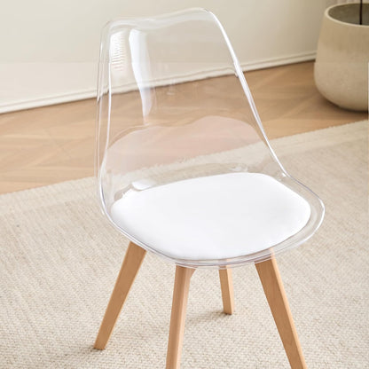 SILLA TORONTO TRANSPARENTE TAPIZADA
