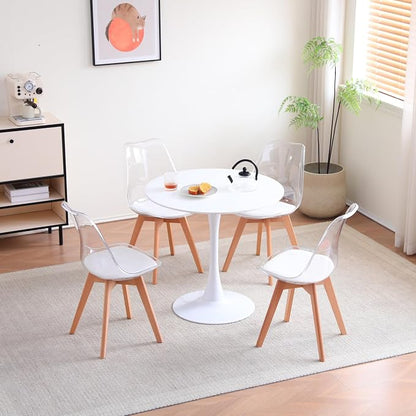 SILLA TORONTO TRANSPARENTE TAPIZADA