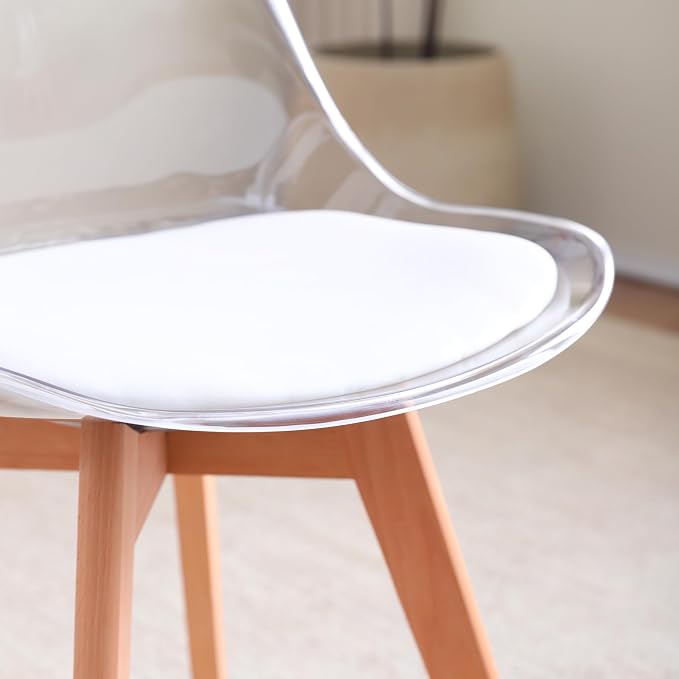 SILLA TORONTO TRANSPARENTE TAPIZADA