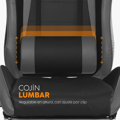 Silla Gamer Never Pro Negra Con Gris