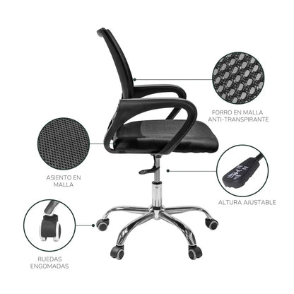 SILLA ATLANTA NEGRA ECO