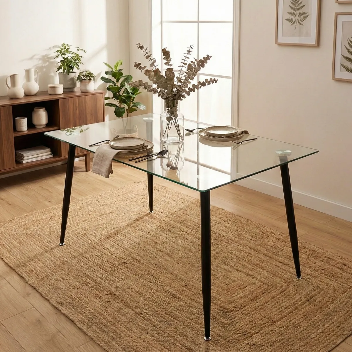 MESA SHARID 120X80 VIDRIO