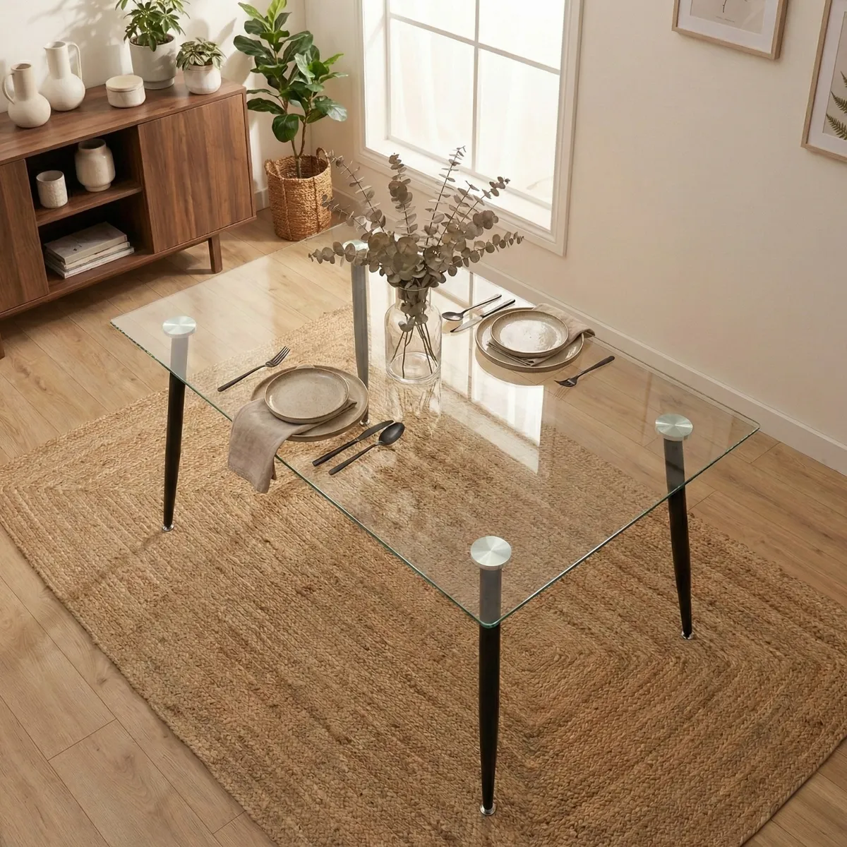 MESA SHARID 120X80 VIDRIO